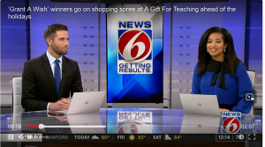 News 6 segment on Grant A Wish winners at A Gift For Teaching